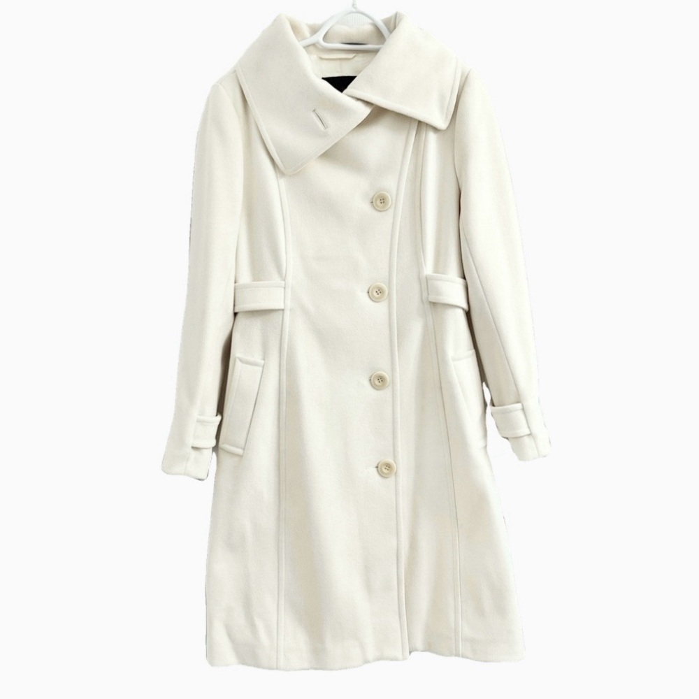 Aritzia Talula Babaton Wool Cashmere Cream Button-Up Coat